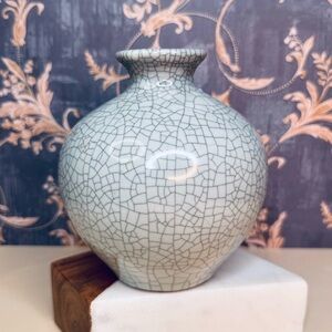 Vintage Estate Crackle Glaze Vase